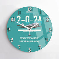 Thumbnail for Martin 2-0-2A design on turquoise no frame wall clock