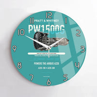 Thumbnail for PW1500G design on turquoise no frame wall clock