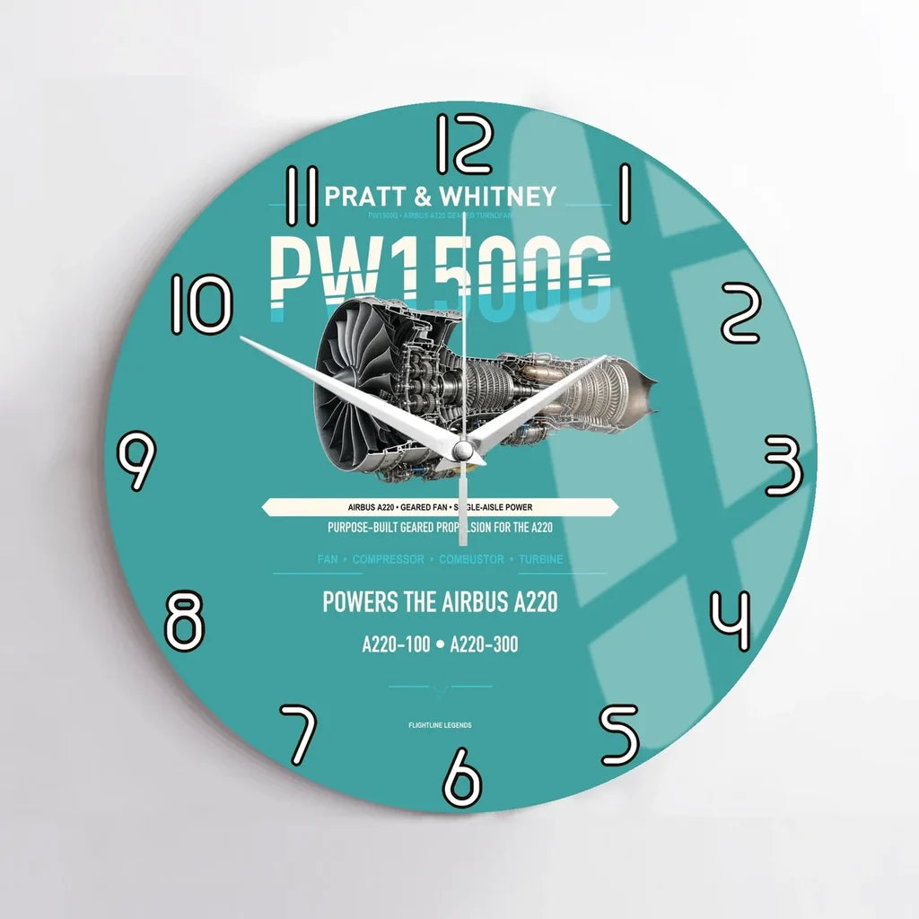 PW1500G design on turquoise no frame wall clock
