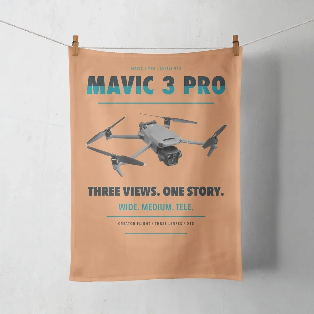 DJI Mavic 3 Pro design on orange towel