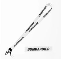 Thumbnail for Bombardier & Text lanyard and ID holder in white