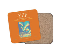 Thumbnail for Yellowknife Airport (YZF) design on orange 1 piece coaster