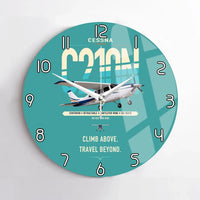 Thumbnail for Cessna T210N Centurion design on turquoise no frame wall clock