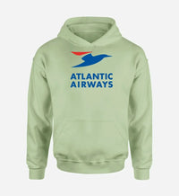 Thumbnail for Atlantic airways logo printed on light green hoodie