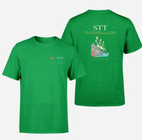 Thumbnail for Cyril E. King Airport (STT) design printed on green double-side t-shirt