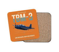 Thumbnail for TBM-3 Avenger design on orange 1 piece coaster