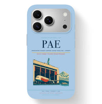 Thumbnail for Everett Airport (PAE) design on light blue iPhone 17 Pro MagSafe case