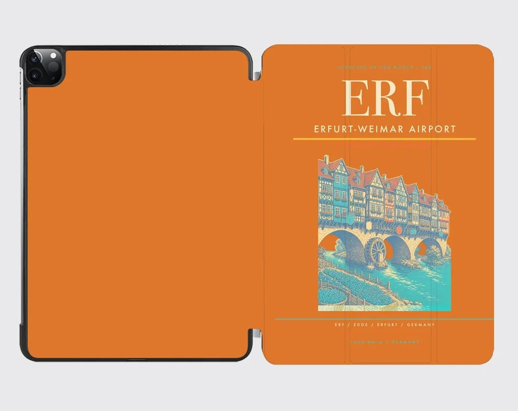 Erfurt-Weimar Airport (ERF) design on orange ipad tablet case