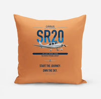 Thumbnail for Cirrus SR20 design on orange pillow