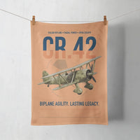 Thumbnail for Fiat CR.42 Falco design on orange towel