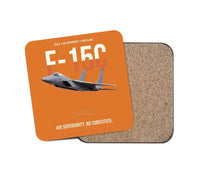 Thumbnail for F-15C Eagle Air Superiority No Substitute design on orange 1 piece coaster