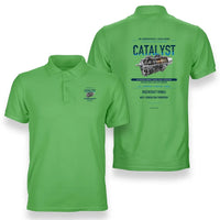 Thumbnail for CATALYST design on light green polo