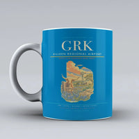 Thumbnail for Killeen Regional Airport (GRK) airport code design on turquoise ceramic mug