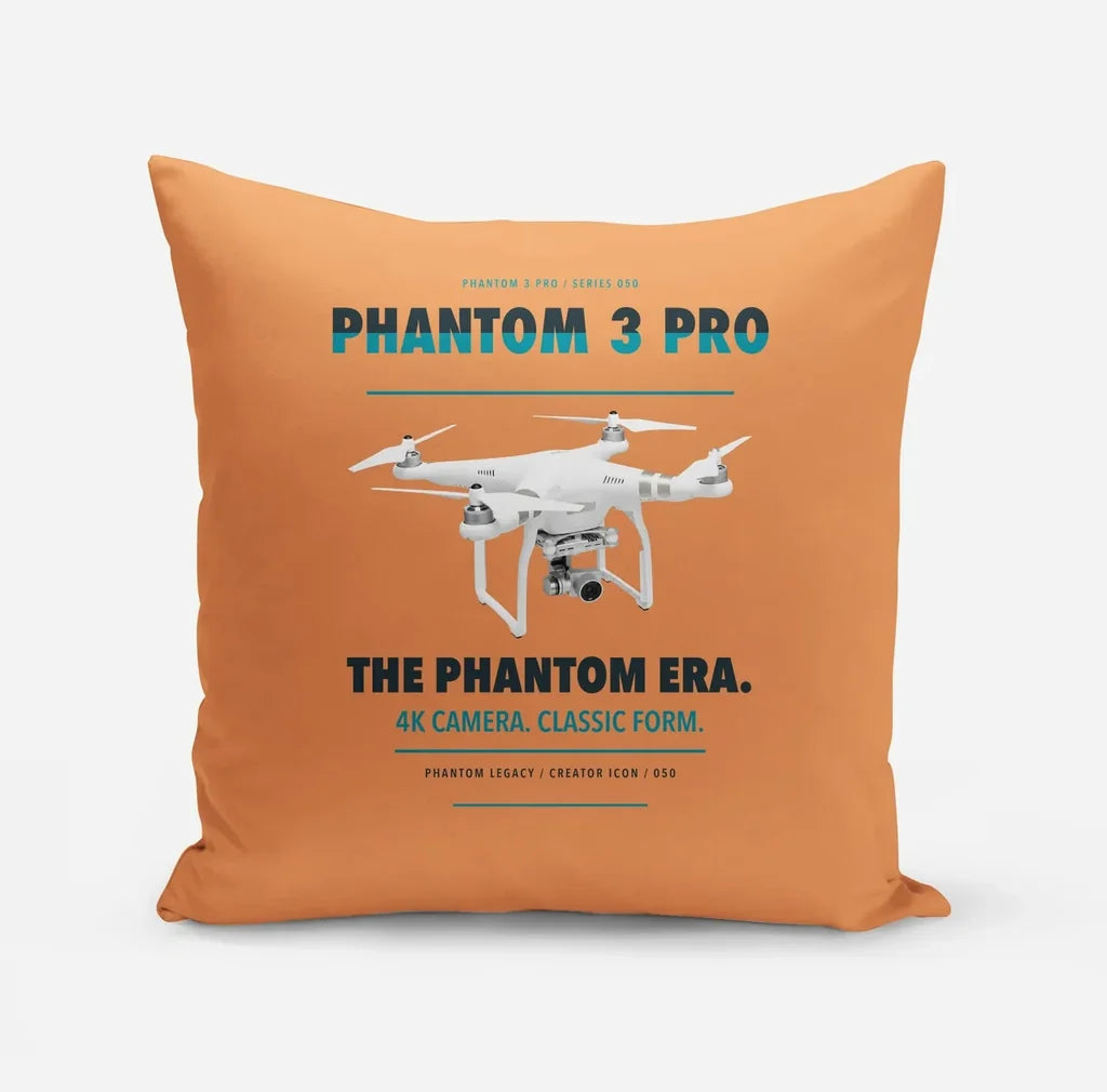 DJI Phantom 3 Professional design on orange pillow