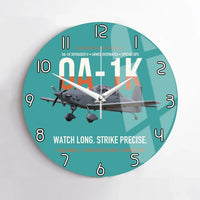 Thumbnail for OA-1K Skyraider II Armed Overwatch design on turquoise no frame wall clock
