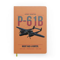 Thumbnail for P-61B Black Widow design on orange notebook