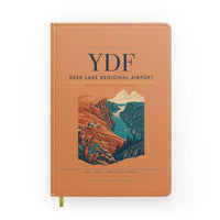 Thumbnail for Deer Lake Regional Airport (YDF) design on orange notebook