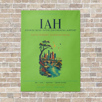 Thumbnail for Houston George Bush Intercontinental Airport IAH vertical canvas print - no frame - light green background