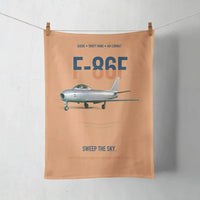 Thumbnail for F-86F Sabre Sweep The Sky design on orange towel