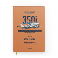 Thumbnail for Beechcraft King Air 350i design on orange notebook