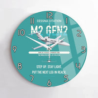 Thumbnail for Cessna Citation M2 Gen2 design on turquoise no frame wall clock