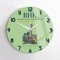 Thumbnail for Bukhara International Airport BHK Wall-Clock No-Frame - Light Green