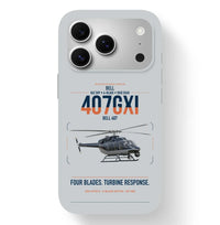 Thumbnail for Bell 407GXi design on light gray magsafe iphone case, for iPhone 17 Pro