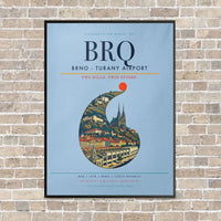 Thumbnail for Brno - Turany Airport BRQ - Canvas Framed - Light Blue