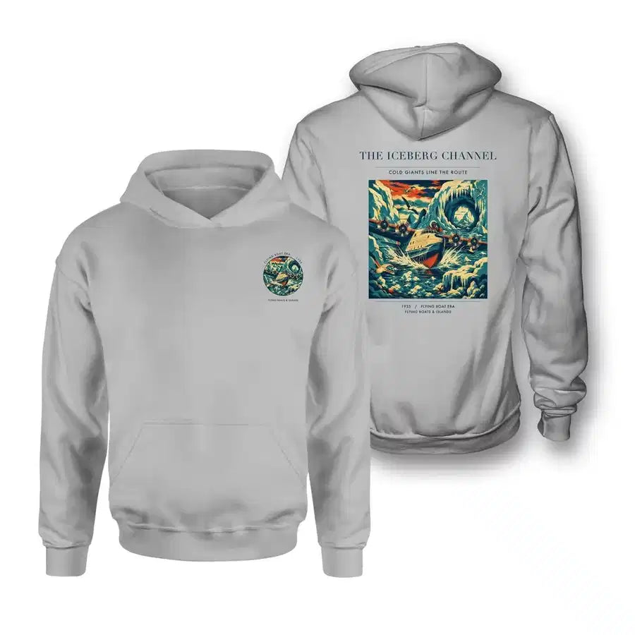 VINTAGE G4276 - The Iceberg Channel - Double-Side Hoodie design on lightgray double side