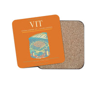 Thumbnail for Vitoria Airport (VIT) design on orange 1 piece coaster