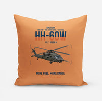 Thumbnail for Sikorsky HH-60W Jolly Green II design on orange pillow