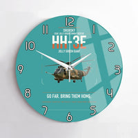 Thumbnail for Sikorsky HH-3E Jolly Green Giant design on turquoise no frame wall clock