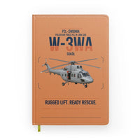 Thumbnail for PZL-Świdnik W-3WA Sokół design on orange notebook