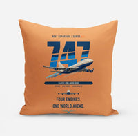 Thumbnail for Boeing 747-400 design on orange pillow