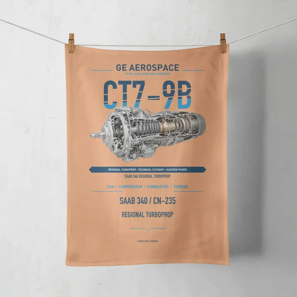 CT7-9B design on orange towel