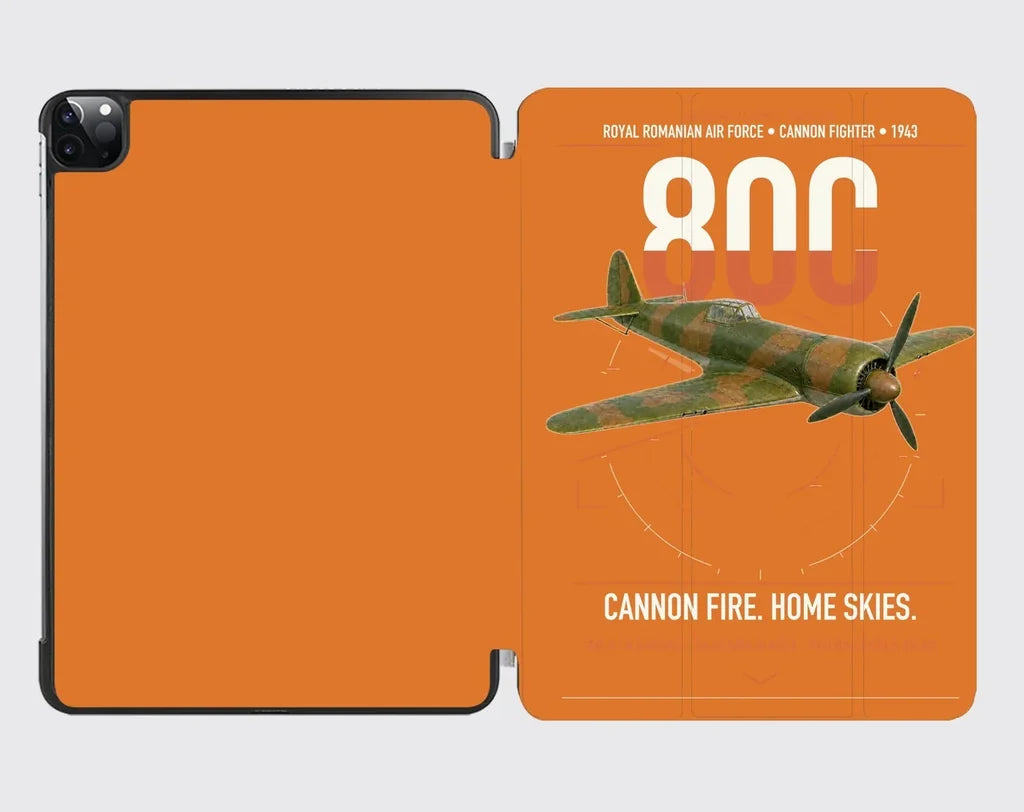 IAR 80C design on orange ipad tablet case