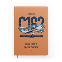 Thumbnail for Cessna 182 Skylane design on orange notebook
