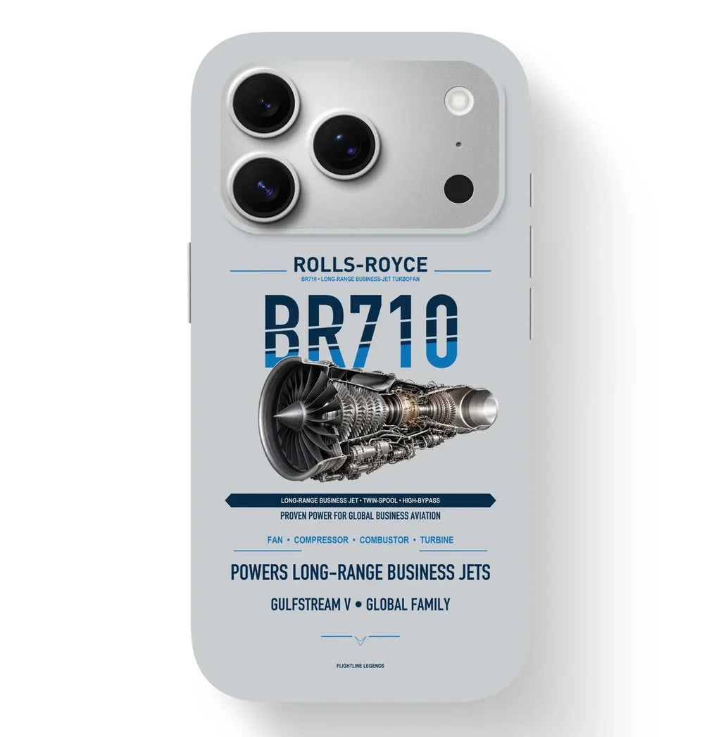 BR710 Case design on light gray iphone case
