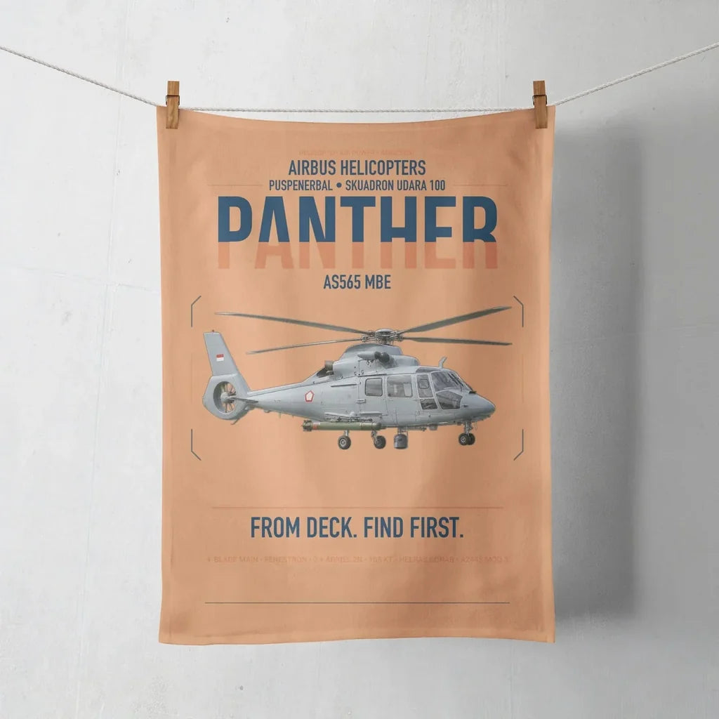 Airbus Helicopters AS565 MBe Panther design on orange towel
