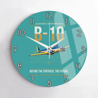 Thumbnail for Martin B-10 design on turquoise no frame wall clock