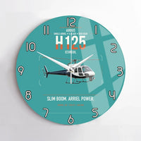 Thumbnail for Airbus H125 design on turquoise no frame wall clock
