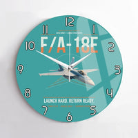 Thumbnail for F-A-18E Super Hornet design on turquoise no frame wall clock