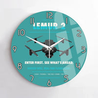Thumbnail for BRINC LEMUR 2 design on turquoise no frame wall clock