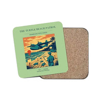 Thumbnail for The Turtle Beach Patrol - Designed Coasters design on light green 1-piece