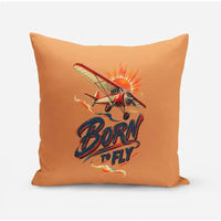 Thumbnail for Born To Fly V2 design on orange pillow