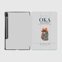 Thumbnail for Naha Airport (OKA) design on light gray samsung tablet tablet case