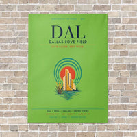 Thumbnail for Dallas Love Field DAL vertical canvas print - no frame - light green background