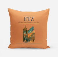 Thumbnail for Metz–Nancy–Lorraine Airport (ETZ) design on orange pillow