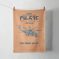 Thumbnail for Sikorsky CH-53E Super Stallion design on orange towel