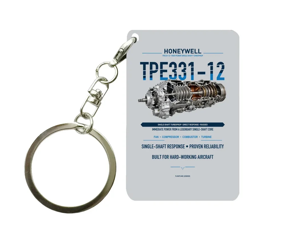 TPE331-12 Key Chain design on light gray key chain